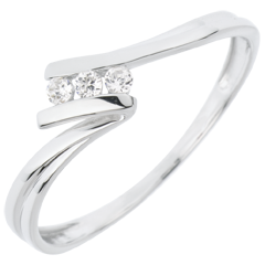 Bague Trilogie Euphorie - or blanc 18 carats