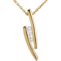 Collier Trilogie Nid Précieux - Parenthèses - or jaune 18 carats