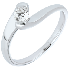 Bague solitaire Passion éternelle or blanc 18 carats - 0.24 carats