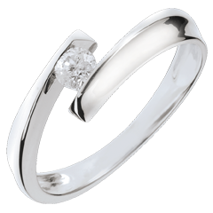 Solitaire Love Nest - Orphée - white gold - 18 carats