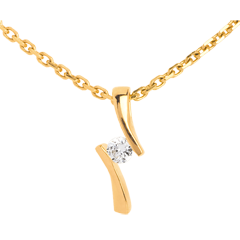 Ciondolo Apostrofo diamante - Oro giallo - 18 carati - Diamante