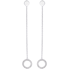 Ohrringe Himmlische Schwingung - 375er Weißgold und Diamanten