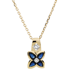 Collier Belle étoile - saphirs - or jaune 9 carats