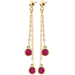 Boucles d'oreilles pendantes Ortega - or jaune 9 carats