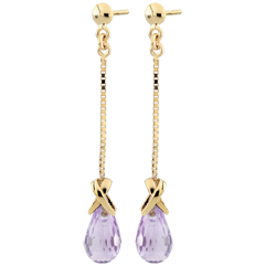 Boucles d'oreilles pendantes Violine - or jaune 9 carats
