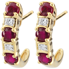 Creole Clarisse Ruby Earrings - 9 carats