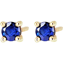 Bird of Paradise necklace - Sapphire Solitaire - 9 carat yellow gold