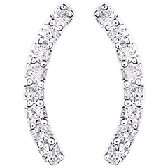 Oorbellen - Equilibrio - wit goud 18 karaat en diamanten