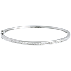 Pulsera junco pasador - oro blanco - 0.75 quilates - 25 diamantes