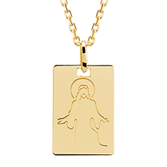 Medalla de Cristo variación - oro amarillo de 18 quilates