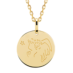 Medalla con Ángel - oro amarillo de 18 quilates