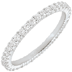 Fede Radiosa - Oro bianco - 18 carati - 38 Diamanti - 0.57 carati