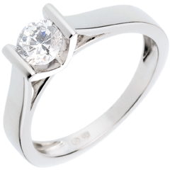 Solitario Caldera - Oro bianco - 18 carati - Diamante - 0.52 carati