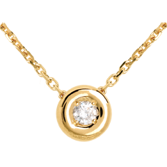 Collana Punto luce - Calice - Oro giallo - 18 carati - Diamante
