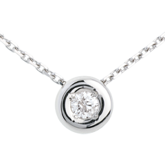 Collier Calice diamant - or blanc 18 carats