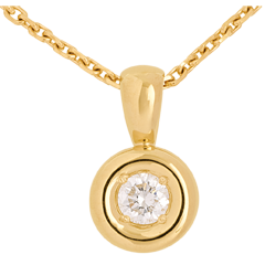 Pendentif Calice belière or jaune 18 carats - 0.23 carat