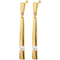 Boucles d'oreilles Cléopatre or jaune 18 carats diamants