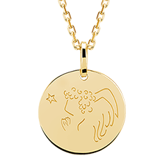 Medaglietta Angelo - oro giallo 9 carati