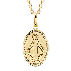 Médaille Miraculeuse - or jaune 9 carats