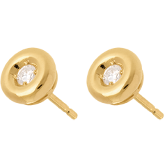 Orecchini Punto luce diamante - Calice - Oro giallo - 18 carati - Diamanti - 0.12 carati