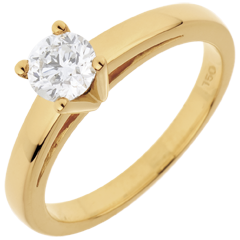Bague Solitaire Nuptiane - or jaune 18 carats