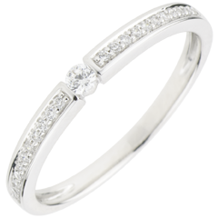 Bague Solitaire Ultima - or blanc 18 carats