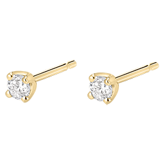 Oorbellen Diamant geelgoud - 0.2 karaat - 18 karaat goud