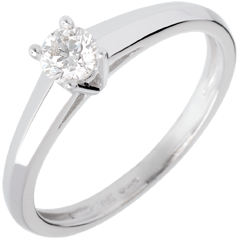 Solitaire Mira - 0.25 carats - or blanc 18 carats