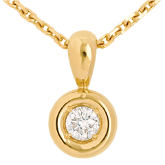 Pendentif Calice belière or jaune 18 carats - 0.18 carat