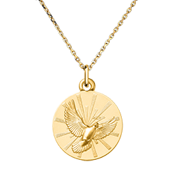 Medal of Divine Dove – 18 Carat Yellow Gold