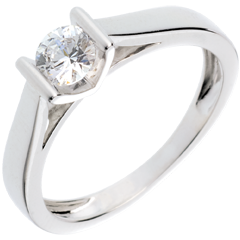 Solitaire elegance white gold - 0.41 carat