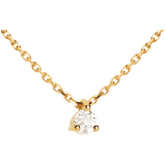 Solitaire necklace yellow gold