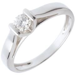 Elegance Solitaire ring white gold - 0.24 carat