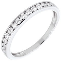 Trouwring Magic 18 karaat witgoud met Diamanten