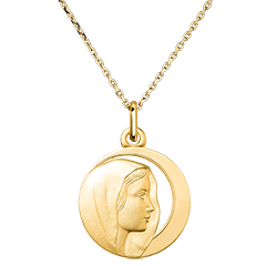 Gouden Medaille Maria Opengewerkt – 18 Karaat Geelgoud