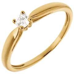 Solitaire Roseau 18 karaat geelgoud - 0.13 karaat
