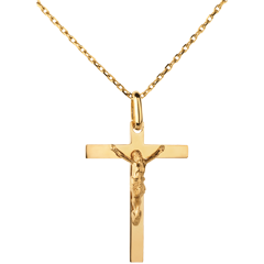 Crucea lui Christos - aur galben de 18K