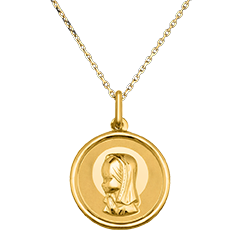 Medalion Fecioara Maria – Aur Galben de 9 Carate