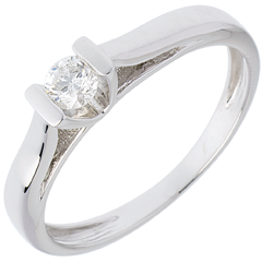 Solitaire Caldeiră aur alb de 18K