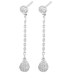 Oorbellen Rhéa 18 karaat witgoud met diamant