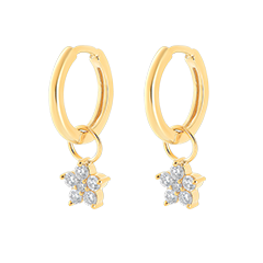 A pair of Mix earrings in 18 carat yellow gold A pair of Mix earrings in 18 carat yellow gold