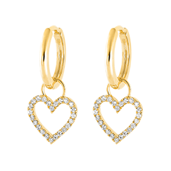 Une paire de boucle d'oreille Mix en or jaune 18 carats Une paire de boucle d'oreille Mix en or jaune 18 carats