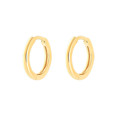 Une paire de boucle d'oreille Mix en or jaune 18 carats