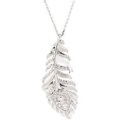 Collana Panache - Altesse - Oro bianco 18 carati e diamanti sintetici