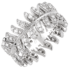 Bague Panache - Révérence - or blanc 9 carats et diamants synthétiques 