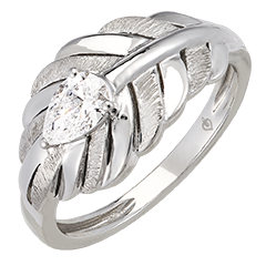 Panache Ring - Altesse - Weißgold 9 Karat und synthetischer Diamant