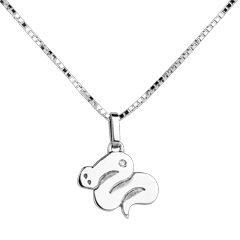 Bébé serpent - grand modèle - or blanc 18 carats