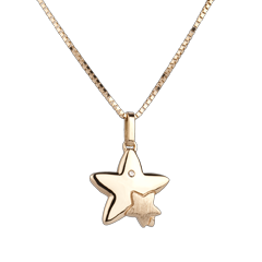 Duo Stars - large model - yellow gold - 9 carat
