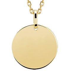Okrągły medalik do wygrawerowania 13mm - żółte złoto 9 karatów