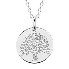 Medalik Drzewo Życia - białe złoto 18 karatów